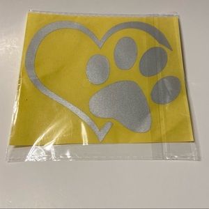 Animal paw window cling - Silver